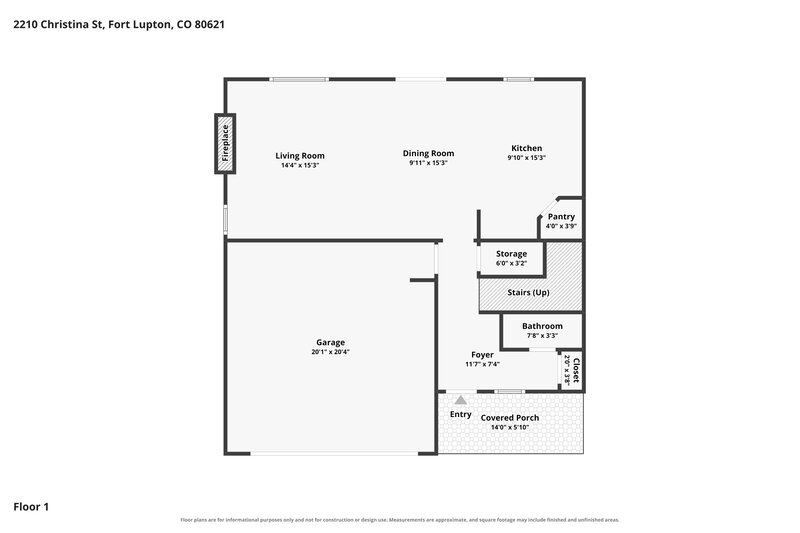 2,690/Mo, 2210 Christina St Fort Lupton, CO 80621 Floor Plan View
