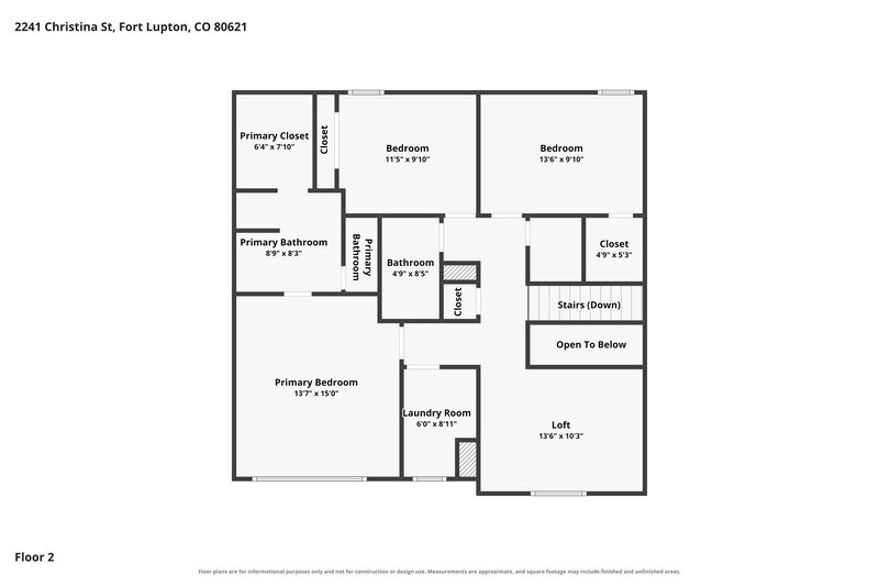2,690/Mo, 2241 Christina St Fort Lupton, CO 80621 Floor Plan View 2