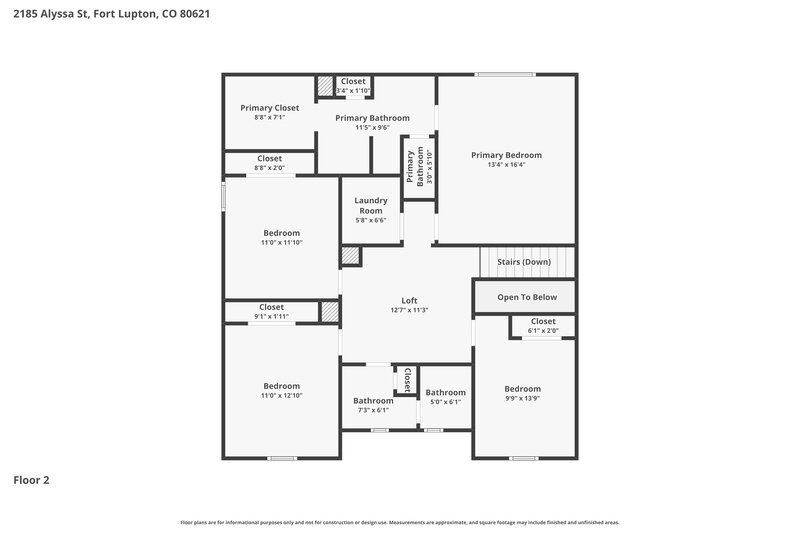 3,080/Mo, 2185 Alyssa St Fort Lupton, CO 80621 Floorplan View 2