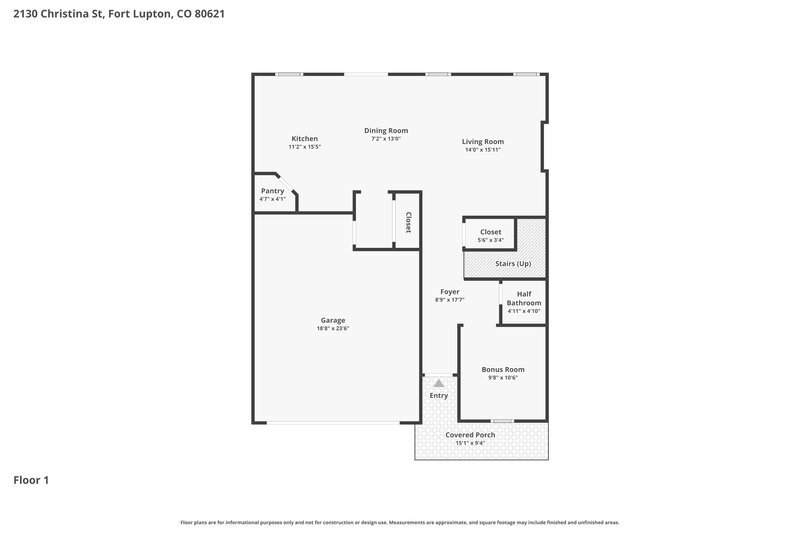 2,995/Mo, 2130 Christina St Fort Lupton, CO 80621 Floorplan View