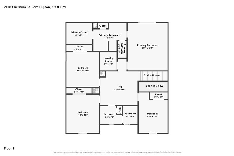 2,800/Mo, 2190 Christina St Fort Lupton, CO 80621 Floor Plan View 2