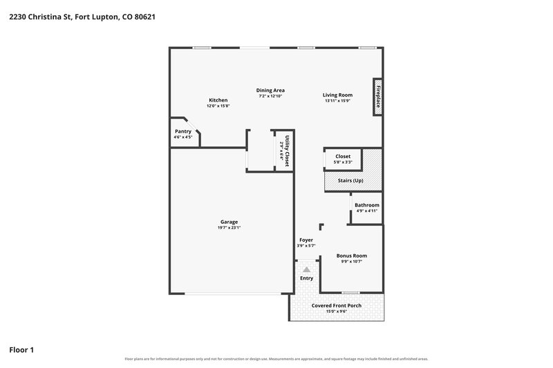 2,800/Mo, 2230 Christina St Fort Lupton, CO 80621 Floor Plan View