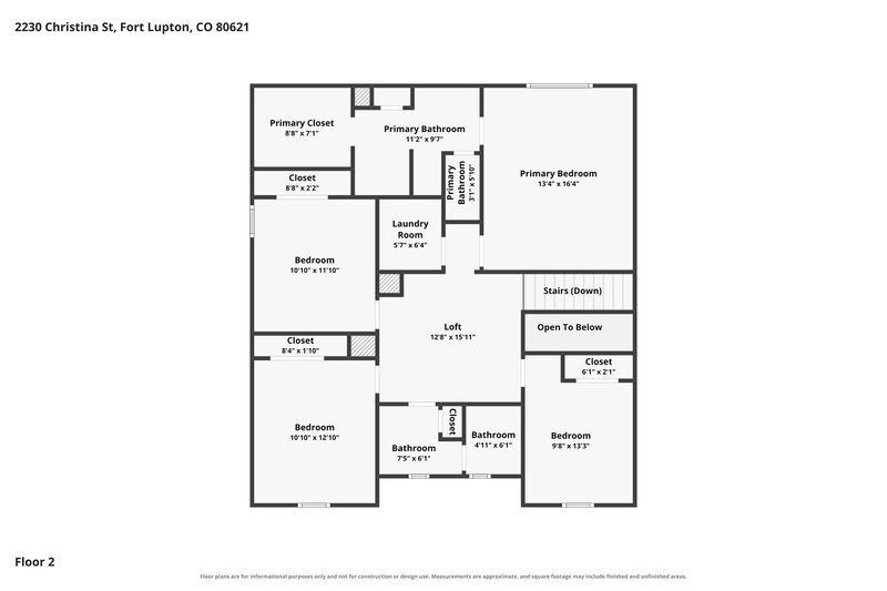 2,800/Mo, 2230 Christina St Fort Lupton, CO 80621 Floor Plan View 2