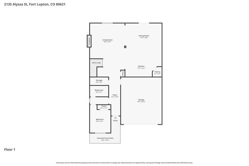 3,285/Mo, 2135 Alyssa St Fort Lupton, CO 80621 Floorplan View