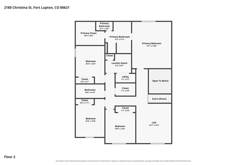 3,045/Mo, 2180 Christina St Fort Lupton, CO 80621 Floor Plan View