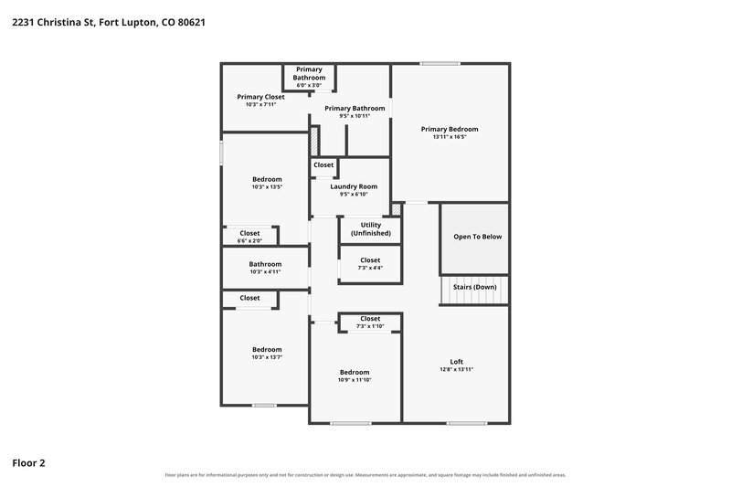 3,045/Mo, 2231 Christina St Fort Lupton, CO 80621 Floor Plan View 2