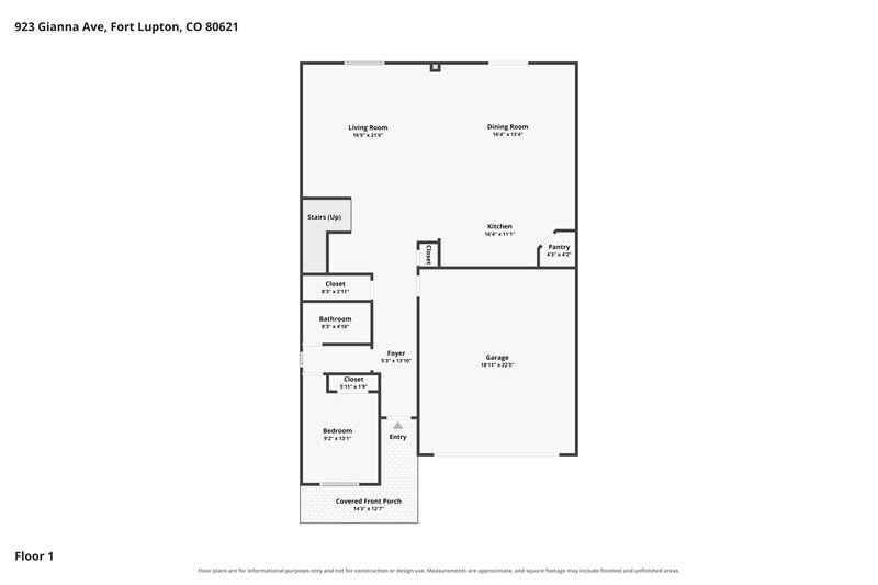3,090/Mo, 923 Gianna Ave Fort Lupton, CO 80621 Floor Plan View