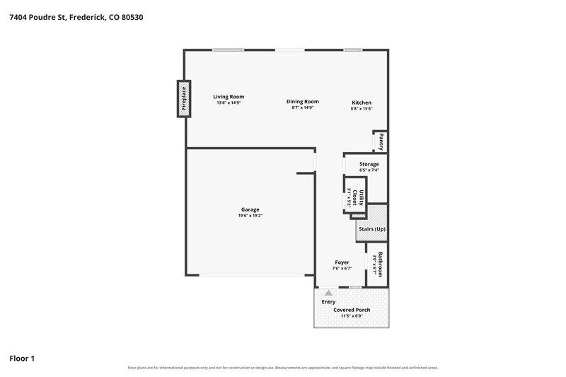 2,735/Mo, 7404 Poudre St Frederick, CO 80530 Floor Plan View