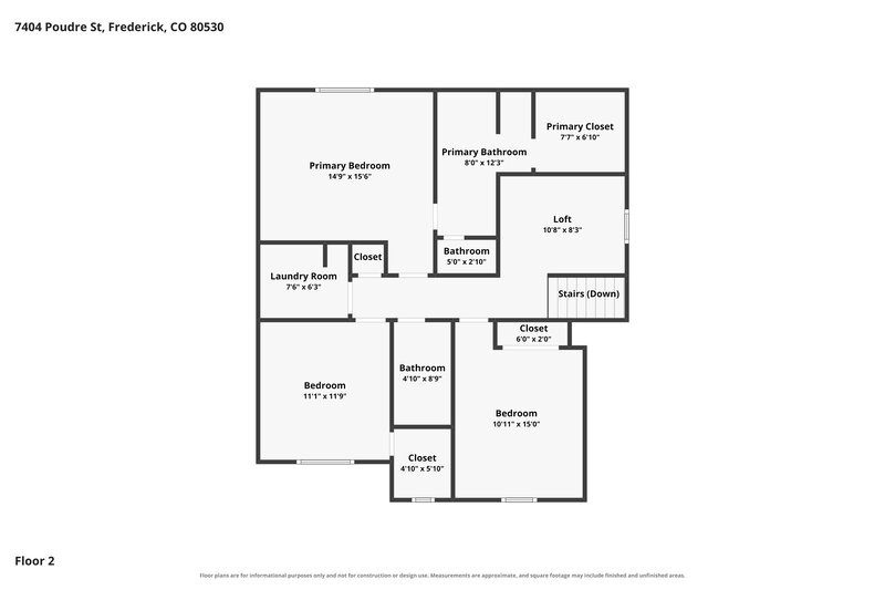 2,735/Mo, 7404 Poudre St Frederick, CO 80530 Floor Plan View 2