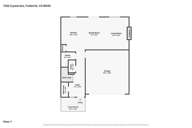 2,810/Mo, 7328 Crystal Ave Frederick, CO 80530 Floor Plan View