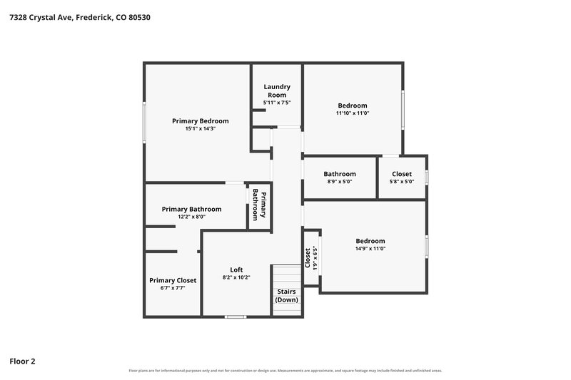 2,810/Mo, 7328 Crystal Ave Frederick, CO 80530 Floor Plan View 2