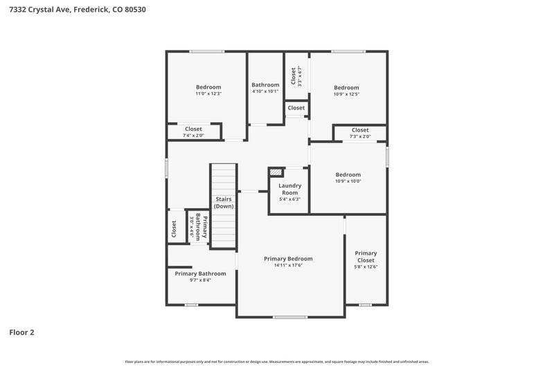 2,965/Mo, 7332 Crystal Ave Frederick, CO 80530 Floorplan View 2