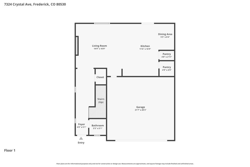 2,865/Mo, 7324 Crystal Ave Frederick, CO 80530 Floor Plan View