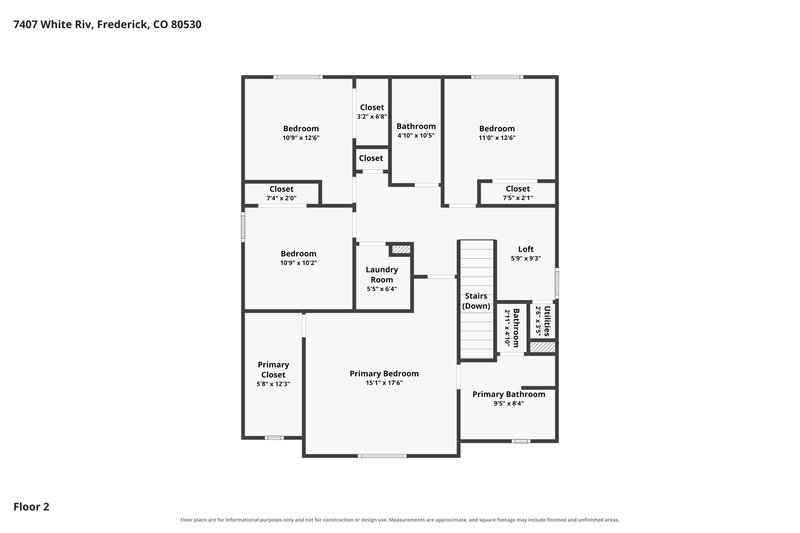 2,700/Mo, 7407 White River St Frederick, CO 80530 Floor Plan View
