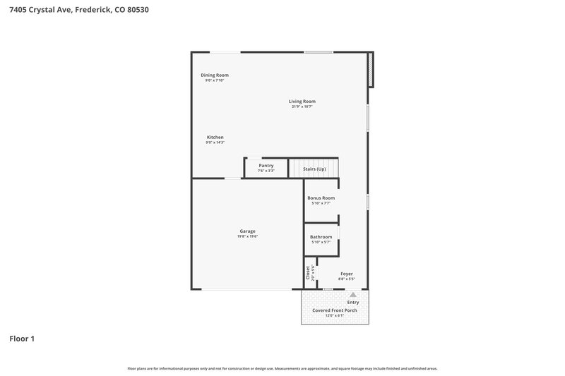 3,065/Mo, 7405 Crystal Ave Frederick, CO 80530 Floorplan View