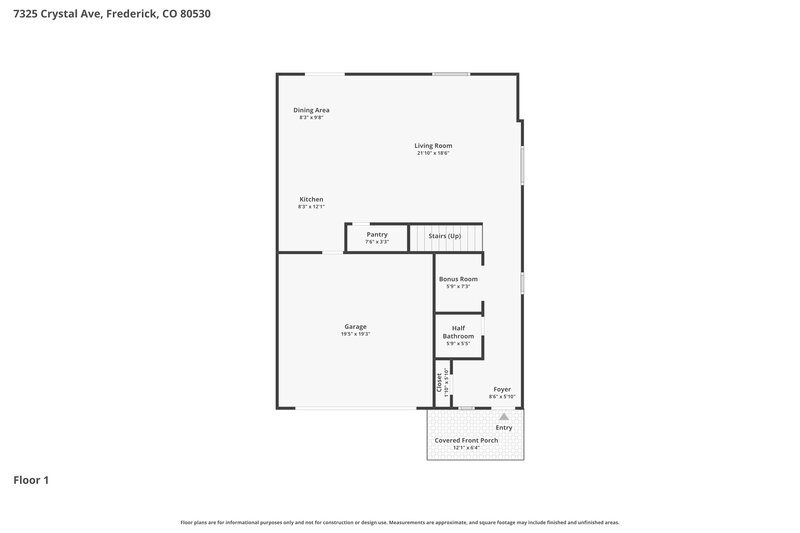 3,065/Mo, 7325 Crystal Ave Frederick, CO 80530 Floorplan View
