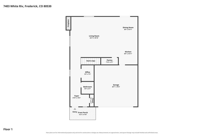 2,995/Mo, 7403 White River St Frederick, CO 80530 Floor Plan View