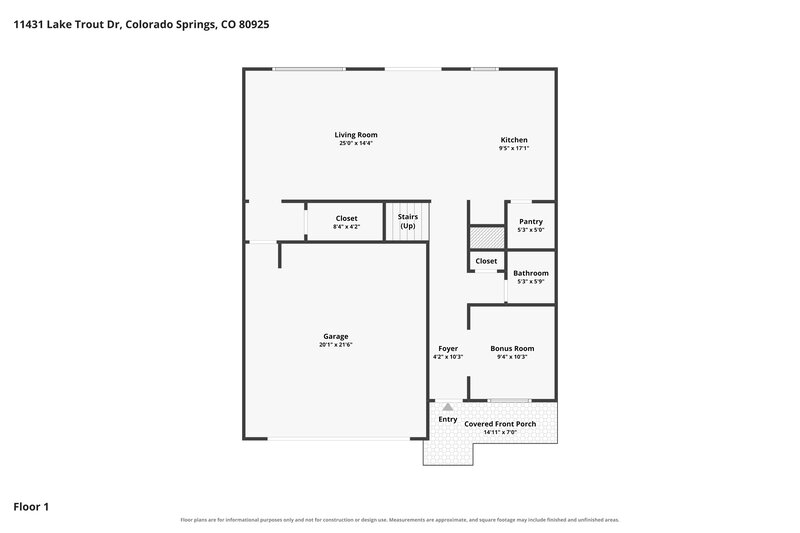 2,455/Mo, 11431 Lake Trout Dr Colorado Springs, CO 80925 Floor Plan View