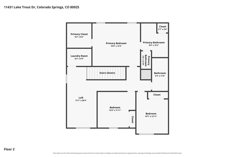 2,455/Mo, 11431 Lake Trout Dr Colorado Springs, CO 80925 Floor Plan View 2