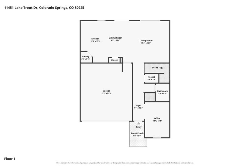 2,570/Mo, 11451 Lake Trout Dr Colorado Springs, CO 80925 Floor Plan View