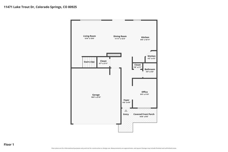 2,405/Mo, 11471 Lake Trout Dr Colorado Springs, CO 80925 Floor Plan View