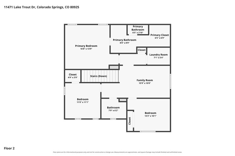 2,405/Mo, 11471 Lake Trout Dr Colorado Springs, CO 80925 Floor Plan View 2