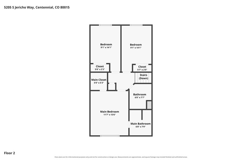 2,985/Mo, 5205 S Jericho Way Centennial, CO 80015 Floor Plan View 3