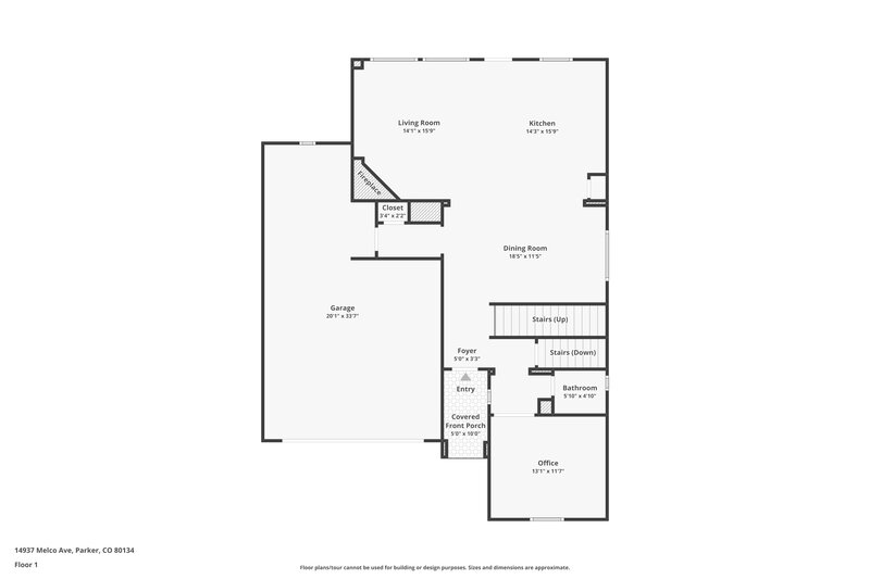 2,980/Mo, 14937 Melco Ave Parker, CO 80134 Floor Plan View