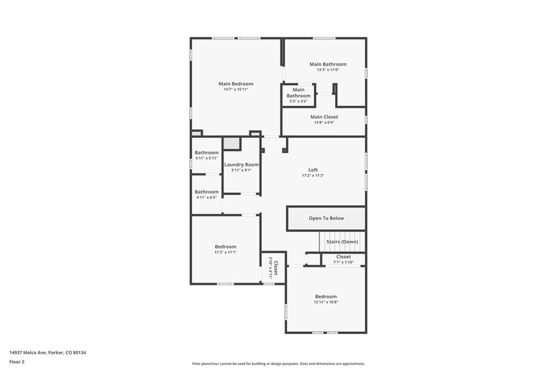 2,980/Mo, 14937 Melco Ave Parker, CO 80134 Floor Plan View 2