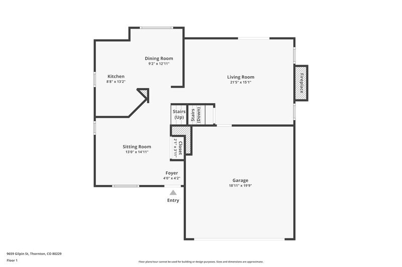 2,605/Mo, 9659 Gilpin St Thornton, CO 80229 Floorplan View 2
