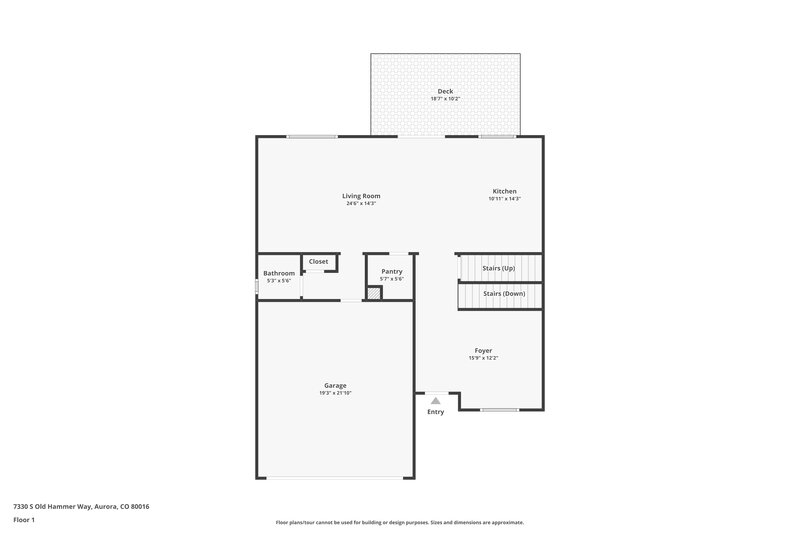 3,295/Mo, 7330 S Old Hammer Way Aurora, CO 80016 Floor Plan View