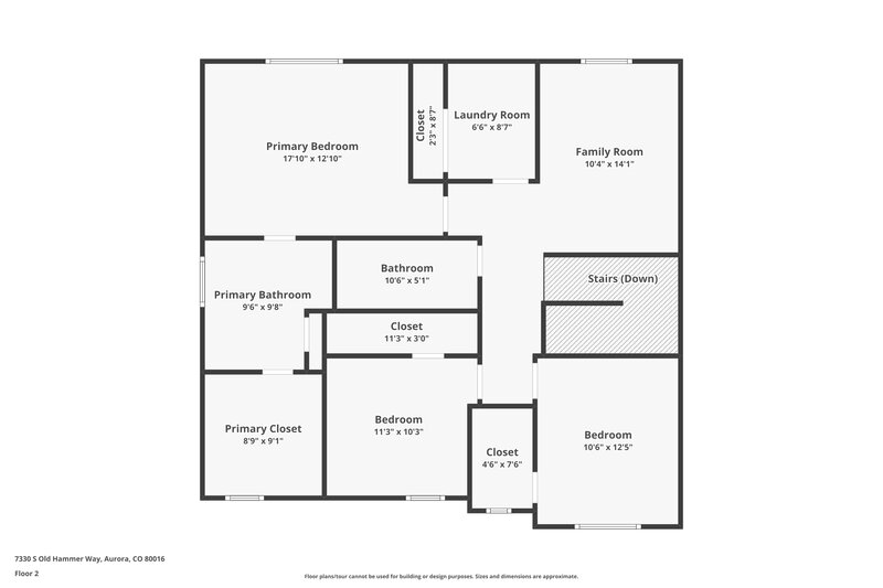 3,295/Mo, 7330 S Old Hammer Way Aurora, CO 80016 Floor Plan View 2