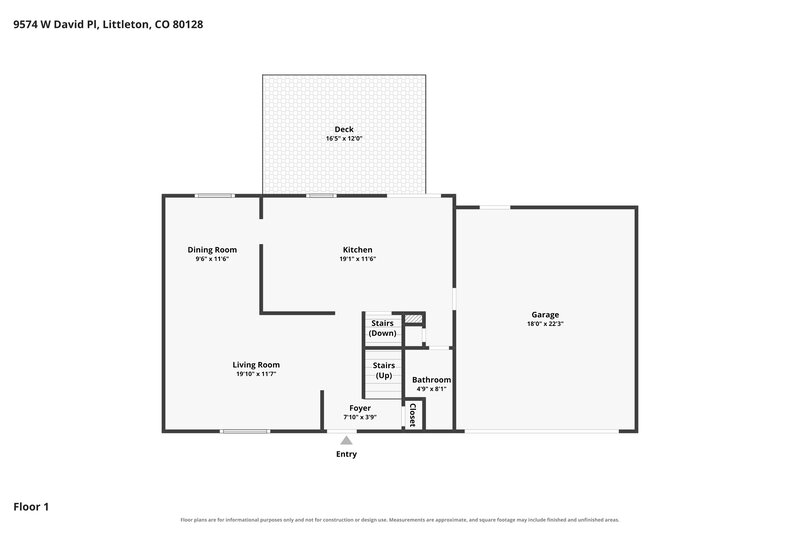 3,135/Mo, 9574 W David Pl Littleton, CO 80128 Floor Plan View 2