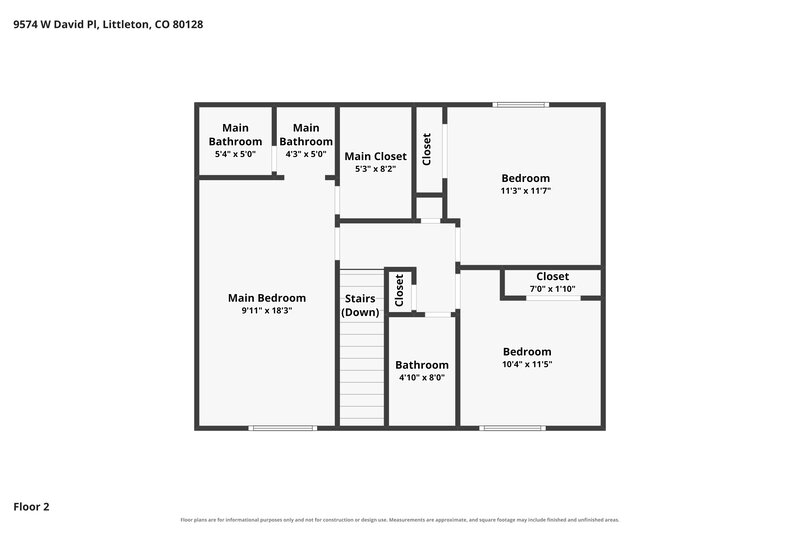 3,135/Mo, 9574 W David Pl Littleton, CO 80128 Floor Plan View 3