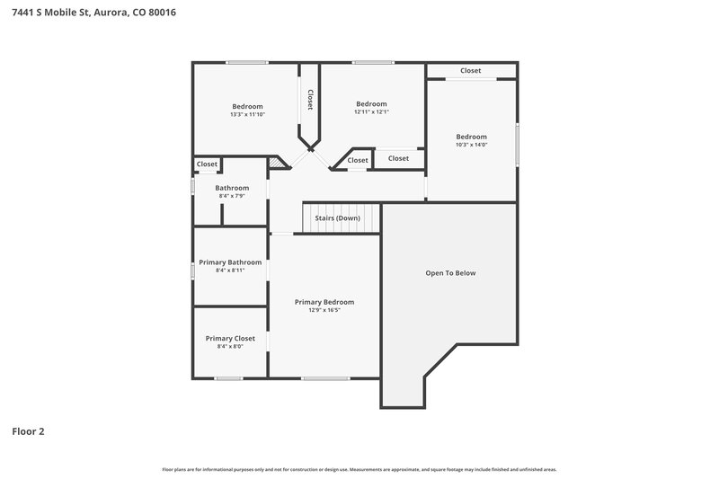 3,330/Mo, 7441 S Mobile St Aurora, CO 80016 Floor Plan View 2