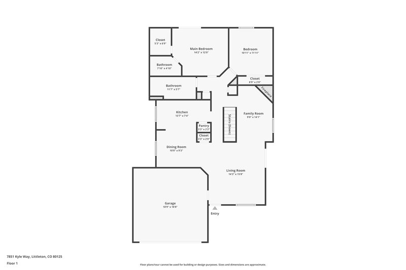 2,655/Mo, 7851 Kyle Way Littleton, CO 80125 Floorplan View