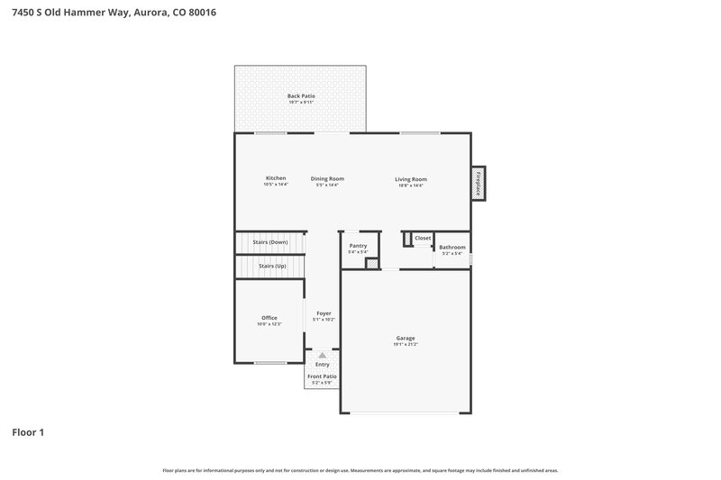 3,235/Mo, 7450 S Old Hammer Way Aurora, CO 80016 Floor Plan View 2