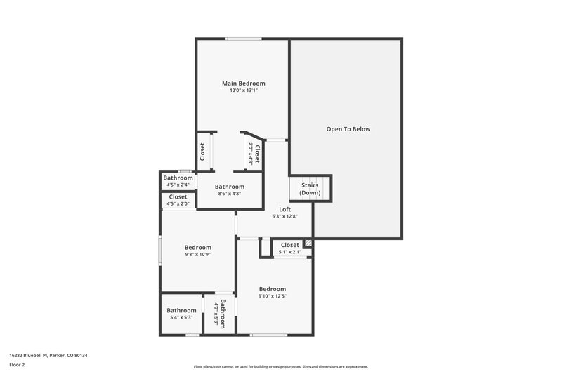 2,985/Mo, 16282 Bluebell Pl Parker, CO 80134 Floorplan View 2