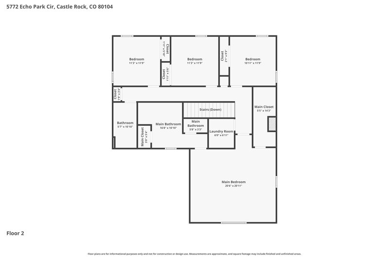 3,335/Mo, 5772 Echo Park Cir Castle Rock, CO 80104 Floor Plan View 2