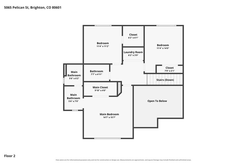 2,640/Mo, 5065 Pelican St Brighton, CO 80601 Floor Plan View 2