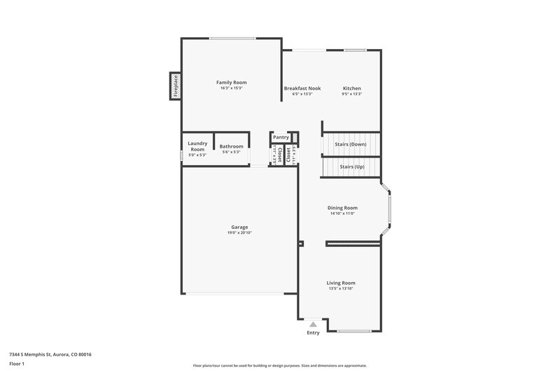 2,705/Mo, 7344 S Memphis St Aurora, CO 80016 Floor Plan View