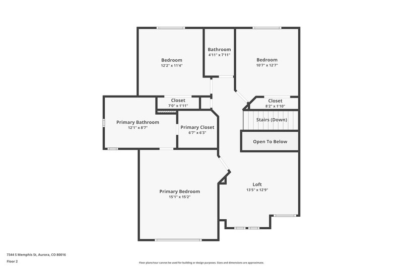 2,705/Mo, 7344 S Memphis St Aurora, CO 80016 Floor Plan View 2