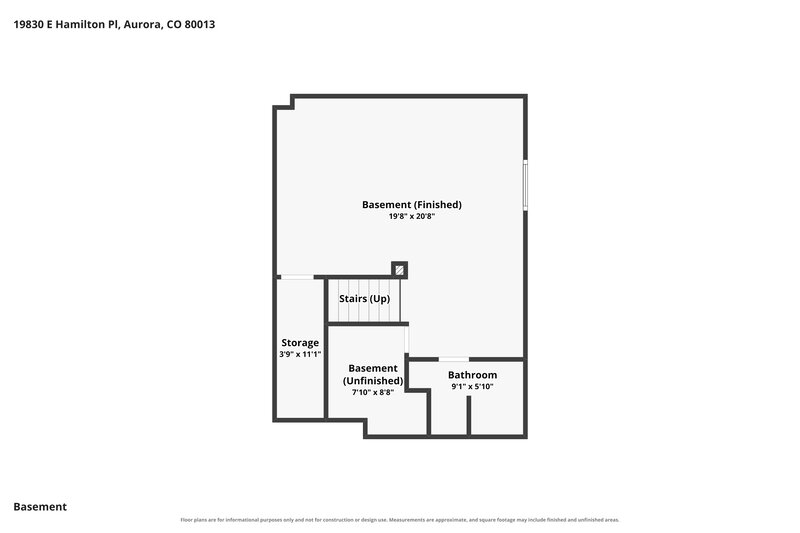 2,970/Mo, 19830 E Hamilton Pl Aurora, CO 80013 Floorplan View