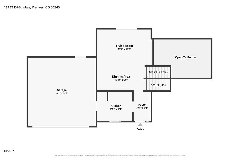 2,630/Mo, 19123 E 46th Ave Denver, CO 80249 Floor Plan View