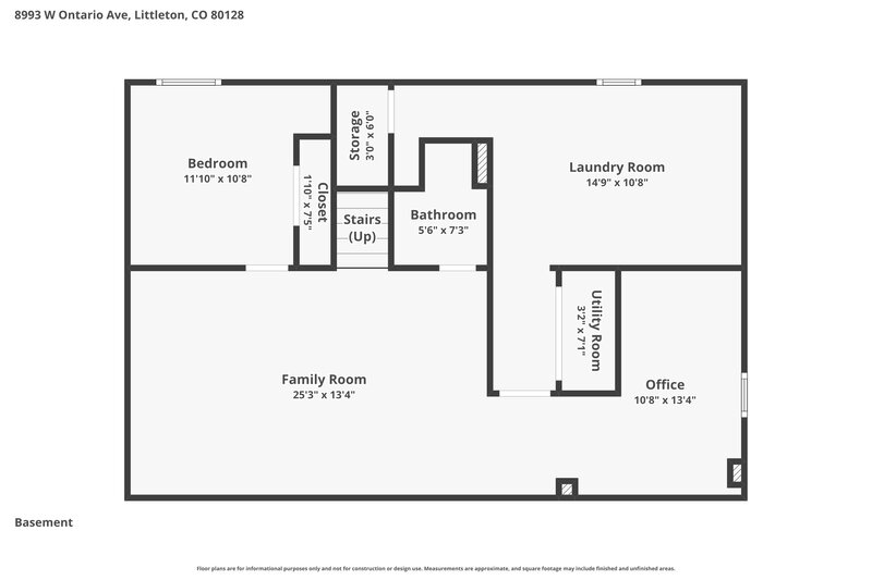 3,285/Mo, 8993 W Ontario Ave Littleton, CO 80128 Floor Plan View