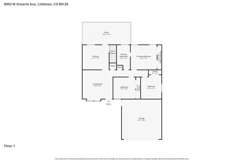 3,285/Mo, 8993 W Ontario Ave Littleton, CO 80128 Floor Plan View 2