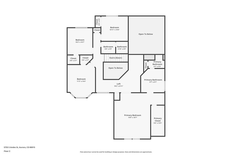 3,175/Mo, 5755 S Andes St Aurora, CO 80015 Floor Plan View 3