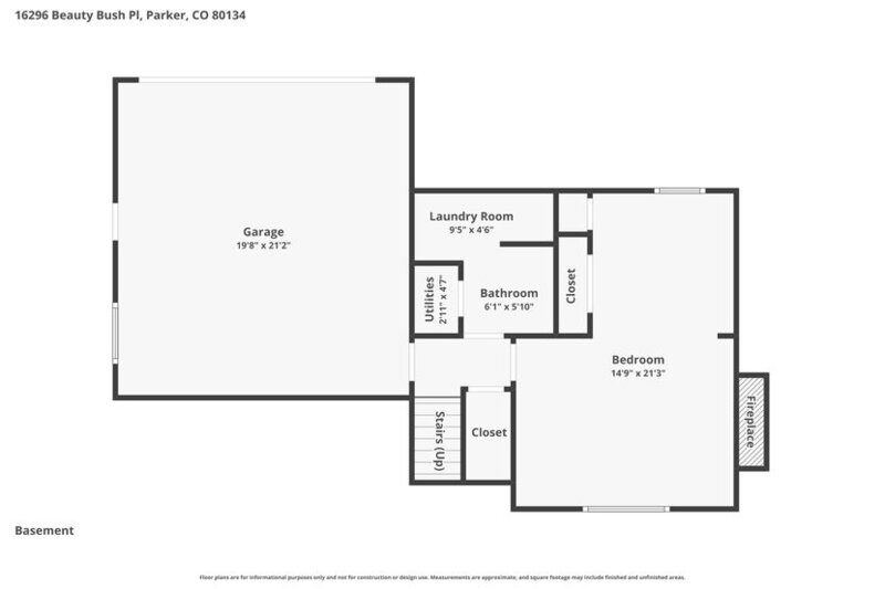 2,920/Mo, 16296 Beauty Bush Pl Parker, CO 80134 Floorplan View