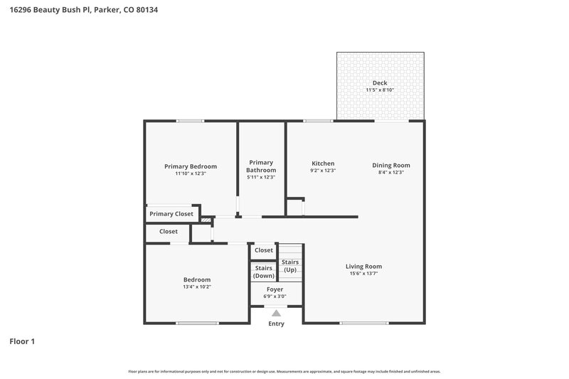 2,920/Mo, 16296 Beauty Bush Pl Parker, CO 80134 Floorplan View 2