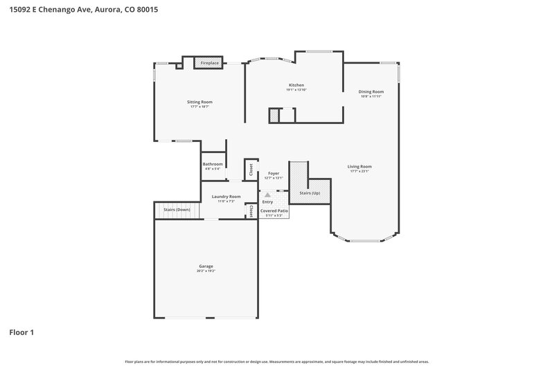 3,715/Mo, 15092 E Chenango Ave Aurora, CO 80015 Floor Plan View